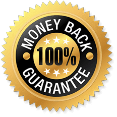 100 percent money-back guarantee seal